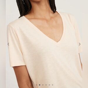 NWT Marine Layer Boyfriend V Neck Tee in Natural